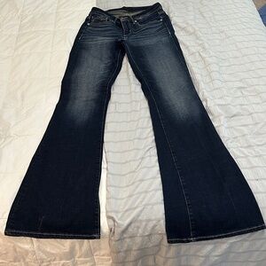 Buckle Dark Blue Flare Jeans